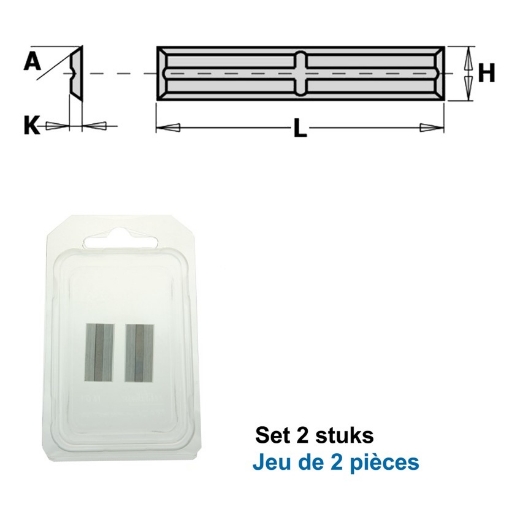 Afbeeldingen van CMT Wisselmessen L=50x5.5x1.1mm 35° Z4 HWM KCR06, 2 stuks - 790.500.01PP