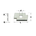 Afbeeldingen van CMT HWM Profielmes voor bossingfrees art. 05102 L=19x12x1.5mm 35° Z2 HC05 / F1730, 1 stuk - 790638101