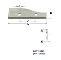 Afbeeldingen van CMT PHWM Profielmes voor bossingfrees art. 05105 L=59x1.5mm Z2 HC05 / F1730, 1 stuk - 790647101