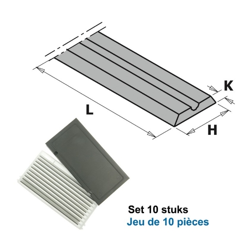 Afbeeldingen van CMT Standaard wpl reserve mes L=80.5x5.9x1.2mm Z2 HWM, 10 stuks - 790.805.00