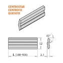 Afbeeldingen van CMT Centrostar,Centrofix,Quickfix schaafmes L=630x12x2.7mm Z2 HSS M42 - 795.631.12