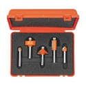 Afbeeldingen van CMT 5-delige frezenset in pvc kistje S=8mm HW - 900.005.02