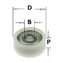 Afbeeldingen van CMT Delrin® rechte kogellager D=15.87x4.76mm P=7.2mm - 791.045.00