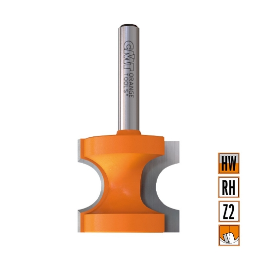 Afbeeldingen van CMT Haflronde frees D=44.5x41mm R=12.7 L=79mm S=12mm Z2 HW - 954.509.11