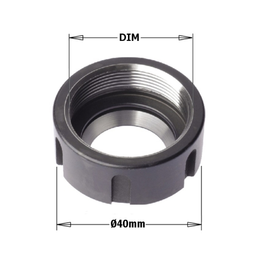 Afbeeldingen van CMT Klemmoer voor spantang ER zonder gelagerde ring D=35mm x M25x1.5mm RH - 992.483.03