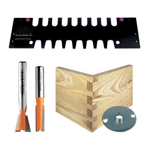 Afbeeldingen van CMT Open zwaluwstaart zwaluwstaartmal set - CMT600-T190-SET