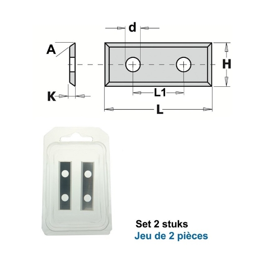 Afbeeldingen van CMT Wisselmessen L=49.5x9x1.5mm 35° Z4 KCR08/S1920, 2 stuks - S790.499.09PP