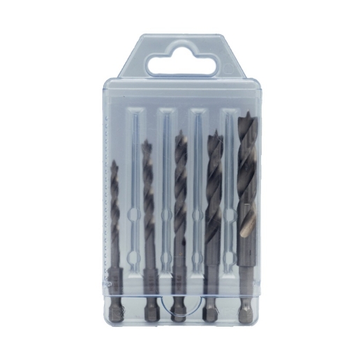 Afbeeldingen van Labor houtborenset Quicklock 5-delig, kunststof 4,5,6,8,10mm - KA031059-DS