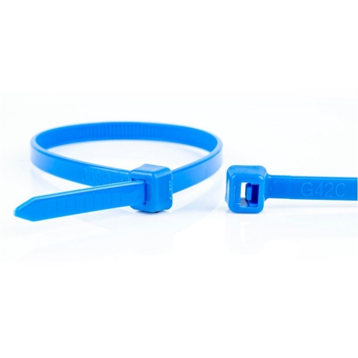 Afbeeldingen van 100st. Standaard kabelbinder 2.5mm x 200mm, polyamide 6.6, kleur blauw - 110122671