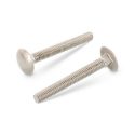 Afbeeldingen van Houtbout/slotbout met bolle kop en volledige draad Din 603 M5x20 inox A2
