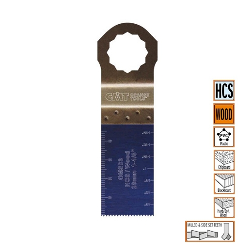 Afbeeldingen van CMT Multitoolzaagblad Fein Supercut voor hout & kunststof W=28mm I=48mm HCS, 1 stuk - OMS03-X1