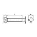 Afbeeldingen van Inbusbout met cilinderkop en volledige draad Din 912 M8x25 inox A2-70 (S6)