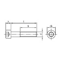 Afbeeldingen van Inbusbout met cilinderkop en deeldraad Din 912 M4x30/20 inox A2 (S3)