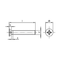 Afbeeldingen van Metaalschroef met verzonken kop en PH1 kruisindruk Din 965H M3x16 inox A2