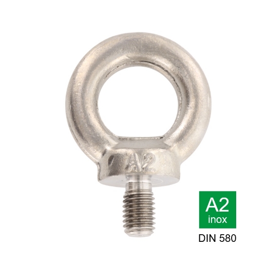 Afbeeldingen van Oogbout gesmeed Din 580 M36 inox A2