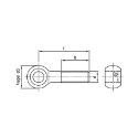 Afbeeldingen van Oogbout met deeldraad Din 444 M6x55 inox A2