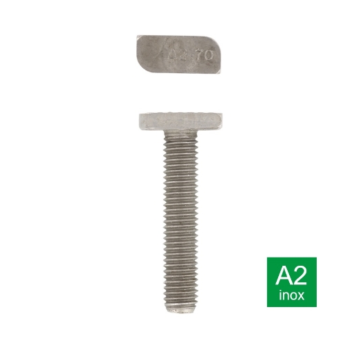 Afbeeldingen van Hamerkopbout standaard type 28/15 M10x50 inox A2