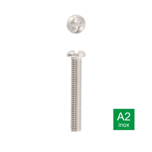Afbeeldingen van Veiligheidsbout met eenrichting aandrijving en lenskop M6x30 inox A2