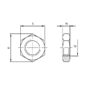 Afbeeldingen van Zeskantmoer Din 936 laag model M10 inox A2-035