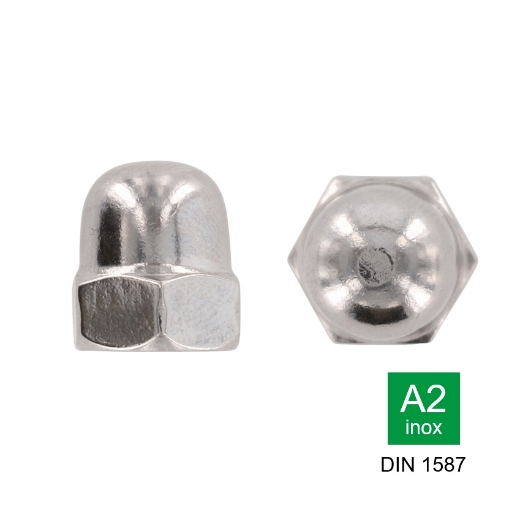 Afbeeldingen van Zeskant dopmoer Din 1587 M12 inox A2-70