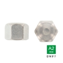 Afbeeldingen van Zeskant dopmoer laag model Din 917 M12 inox A2-70