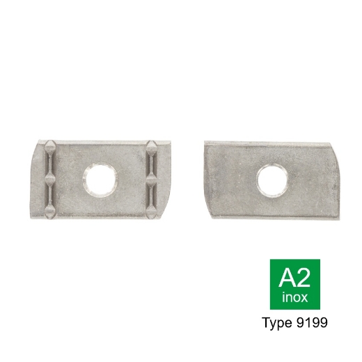 Afbeeldingen van Glijmoer 41/41 met gedeeltelijke vertanding type 9199 M8 inox A2