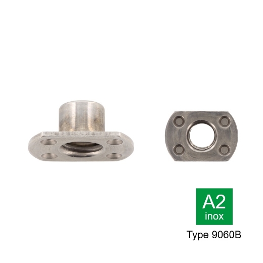 Afbeeldingen van Lasmoer / Hulsmoer type 9060B M6 (d22/h8.5) inox A2