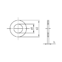 Afbeeldingen van Vlakke sluitring Din 125A M8 (8.4x16x1.6) inox A2
