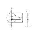 Afbeeldingen van Vlakke sluitring Din 9021 M5 (5.3x15x1.2) inox A2