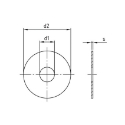 Afbeeldingen van Carrosserie sluitring M6 (6.4x30x1.5) inox A2