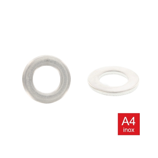 Afbeeldingen van Vlakke sluitring ANFOR NFE 25-513Z M12 (13x24x2.5) inox A4