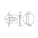 Afbeeldingen van Vlakke sluitring ANFOR NFE 25-513L M3 (3.2x12x0.8) inox A2