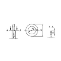 Afbeeldingen van Veerring Din 127B M8 (8.1x14.8x4) inox A1 - AISI 301