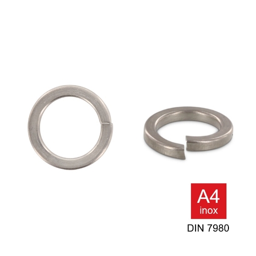 Afbeeldingen van Veerring voor cilinderkopschroeven Din 7980 M10 (10.2x16x5) inox A4