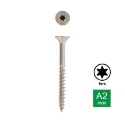 Afbeeldingen van Houtschroef Torx TX40 met verzonken kop en deeldraad 10x60/50 inox A2