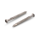 Afbeeldingen van Terrasschroef Torx TX25 met bolverzonken kop, freesribben, deeldraad en voorsnijpunt 5x60/39 inox A4
