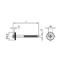 Afbeeldingen van Spenglerschroef Torx TX20 met EPDM afdichtingsring Ø 15mm gelakt Ral 7030 (Steengrijs) 4.5x60 inox A2