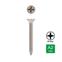Afbeeldingen van Plaatschroef met verzonken kop Philips PH1 Din 7982C-H 2.9x9.5 inox A2