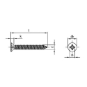 Afbeeldingen van Plaatschroef met verzonken kop Philips PH1 Din 7982C-H 2.9x9.5 inox A2