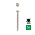 Afbeeldingen van Plaatschroef met zeskant kop Din 7976 8x45 inox A2 (SW13)