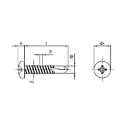 Afbeeldingen van Zelfborende plaatschroef met bolle kop Philips PH1 Din 7504M-H 2.9x16 inox A2