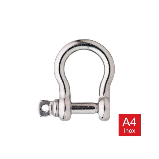 Afbeeldingen van ronde D-sluiting / Harpsluiting gelast 6mm inox A4