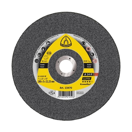 Afbeeldingen van Klingspor A 24 R Supra Kronenflex® gekromde doorslijpschijf 2 - 3.2mm, 100x2.5x16mm, voor staal - 13754