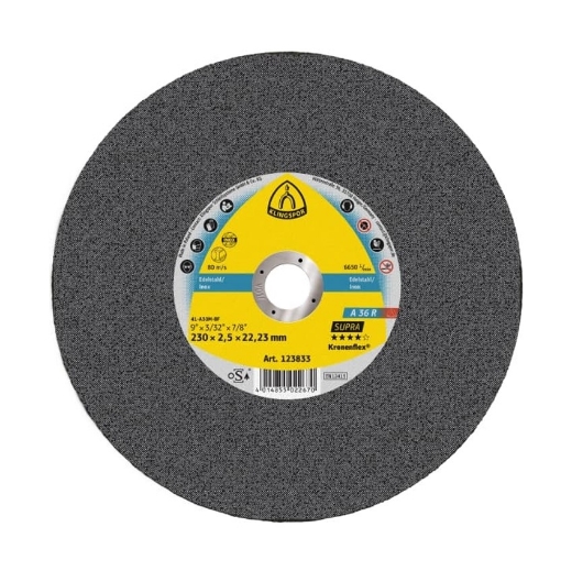 Afbeeldingen van Klingspor A 36 R Supra Kronenflex® vlakke doorslijpschijf 125x2x22.23mm, voor RVS - 126849