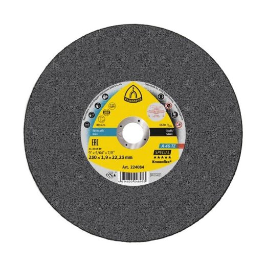 Afbeeldingen van Klingspor A 46 TZ Special Kronenflex® gekromde doorslijpschijf 115x1.6x22.23mm, voor RVS en staal - 235378