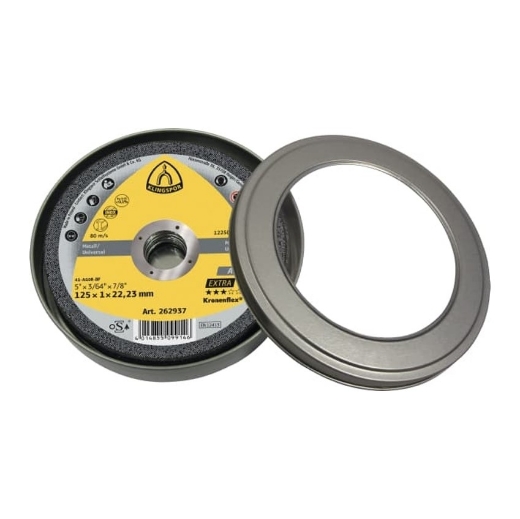 Afbeeldingen van Klingspor 10 stuks A 60 Extra Kronenflex® vlakke doorslijpschijf 125x1x22.23mm, voor metaal universeel - 310500