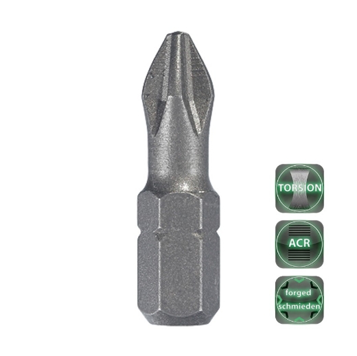Afbeeldingen van Cobit torsie bits gesmeed met ACR® grip Philips PH1 x 25mm (10 stuks) - 01171