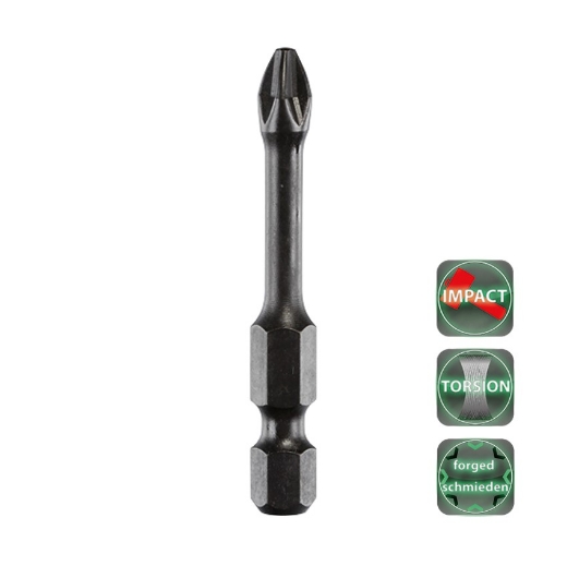 Afbeeldingen van Cobit impact torsie bits gesmeed Philips PH1 x 50mm (5 stuks) - 02512