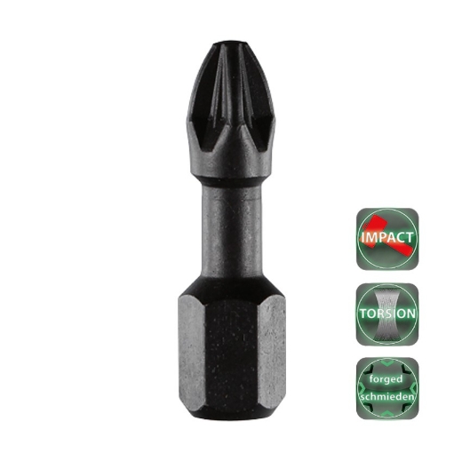 Afbeeldingen van Cobit impact torsie bits gesmeed Pozidrive PZ2 x 30mm (10 stuks) - 02504