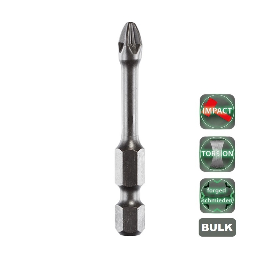 Afbeeldingen van Cobit impact torsie bits gesmeed Pozidrive PZ3 x 50mm (50 stuks) - 10117